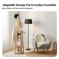 Modern Design Freestanding Coat Tree Multi-Functional Treedesign Coat Rack Space-Saving Hall Stand Stable Base for Families, Homeowners, Students, Bedroom, Living Room, Entrypath, Apartment