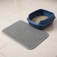 Folding Cat Litter Mat and water-resistant Litter Trapper Mat, Double Layer Honeycomb EVA Material, Easy Indoor Cat domestic animal Care Accessory
