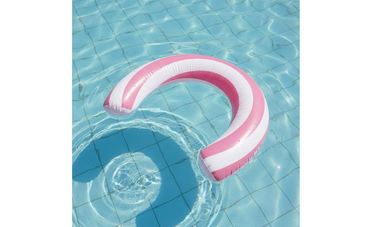Bend-Shaped Swim Loop Thickened PVC Material U-Shaped Water Lounger Easy to Inflate U-Seat Water Lounger for Beach, Lake, Summer Vacation