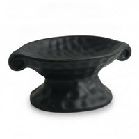 Smooth doubleEar Tray Black Jewelry Tray Small Item Organizer Trinket Dish Decorative