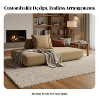 Versatile Combination Sofa with Movable Backrests Double-Sided Island Design configurable Seating Armless Sectional Couch Modern Minimalist for Apartment Dwellers, Homeowners, Interior Designers, Lounge Area, Large Space, Office