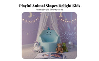 Easy to Clean Kids Bunny Armchair Sturdy & Safe Cartoon Creature Reading Chair Waterproof Small Baby Sofa Stain-Resistant for Toddlers, Babies, Preschoolers, Nursery, Bedroom, Living Room