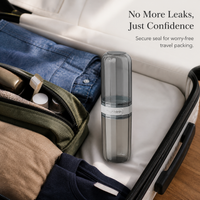Portable Travel Mouthwash Cup Set with Toothbrush Holder and Storage Case