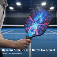 Non-Slip Handle Pickleball Paddle Set Comfortable Grip Fiberglass Pickleball Paddle Enlarged Sweet Area for Beginners, Men, Outdoor, Indoor