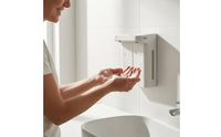Wall-Mounted Foam Soap Dispenser Dual Outlet Touchless Foaming Dispenser Wall Mounted Soap Pump Liquid Level Window
