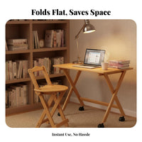 Foldable Folding Bar Stool with Backrest Space-Saving Folding Counter Stool with Backrest Sturdy Construction Collapsible Chair Lightweight for Apartment Dwellers, Homeowners, Event Crew, Small Areas, Kitchen, Living Room, Balcony