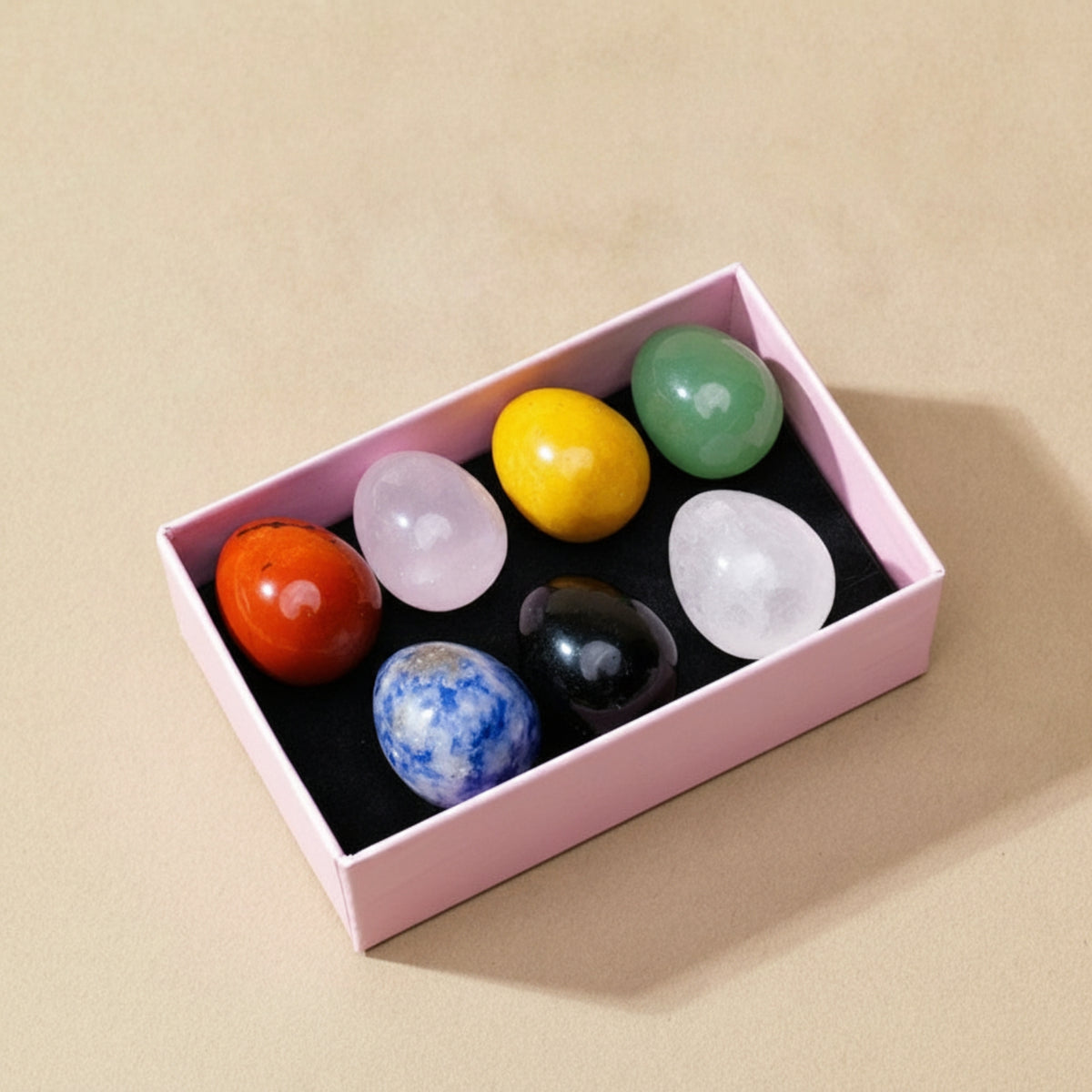 Polished Stone Egg Glossy Egg-Shaped Stone Smooth Ornament for Collectors, Aquarium, Tabletop, Desk