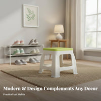 Small Square Stool Colorful Small Portable Stool Compact & Space-Saving Footstool for Young Children, Entryway