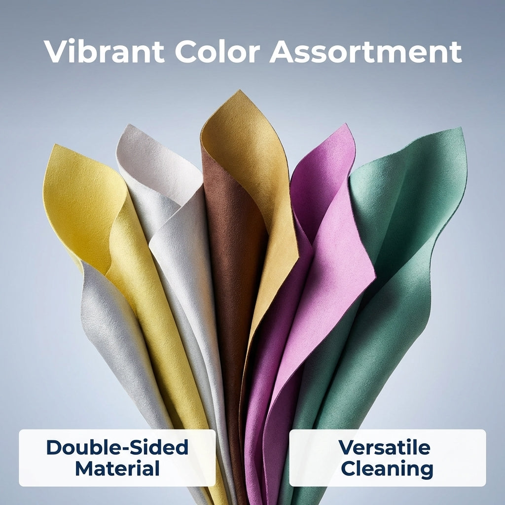 Microfiber Cleaning Cloths for Eyeglasses Camera Lens Screens, Reusable Wiping for Glasses Wearers, 5.7 x 6.9 inches