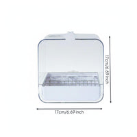 Transparent Design Large Capacity Bird Bath Easy to Clean Hanging Bird Bath Container Drop Resistant Parrot Shower Container for Cockatiels, Lovebirds, Small Birds