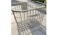 Reinforced Frame Metal Wire Bike Basket uncoveredTop Front Ride Cargo Basket Closely Spaced Rods Silver-White