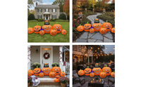 Outdoor Inflatable Pumpkin with Black Cat Long-Lasting Inflatable Black Cat and Pumpkin Decoration Easy to Use Inflate Yard Decoration Lighted for Lawn