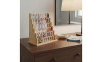 Solid Wood Wooden Bracelet Stand Detachable Multi Tier Jewelry Organizer Easy to Install Ladder Bracelet Display for Market Stall, Dressing Table