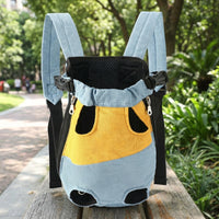 Dog Backpack and Cat Backpack Portable Pet Carrier, Canvas Front Facing Design with Shoulder Strap, Large Capacity Travel Hiking Pet Gift Bag