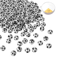100 Pieces 12 Mm Acrylic Football Beads Through Hole Football Beads