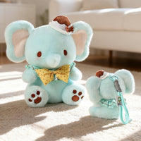 Stuffed Elephant with Bow Tie Cute Elephant Stuffed Animal Soft Fuzzy for Children, Nursery, Playroom