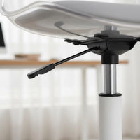 Ergonomic Armless Rolling Desk Chair Quiet Casters Rolling Computer Chair Comfortable Cushion High Load-Bearing for Students, Teens, Dorm Room, Bedroom