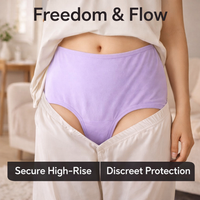Period Pants for Women with High Waist Leakproof Protection, Postpartum Underwear in Extended Sizes