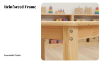 Multifunctional Solid Wood Kids Table and Chair Set Rounded Corners Kindergarten Reading and Craft Table Formaldehyde-without children's Rectangular Study Desk Sturdy Construction for Toddlers, Preschoolers, Parents, Daycare Center, Crafts, Nursery
