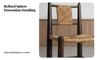 Vintage Inspired French design Woven Armchair Multipurpose Dining Seat Curved Armrests Single Seater Reinforced Frame for Design aficionados, Interior Decorators, Study Room, Bedroom, perusing corner, Entryway