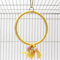 Bird Swing and Ladder Set with Climbing Toys for Birds, Hanging Toys for Birds with Bells and Rope Perch, Enrichment for Parakeets and Conures