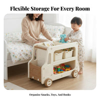Rolling Changing Table Mobile with Wheels Storage Trolley Sturdy Frame