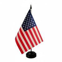 Soccer Tournament Theme Desk Flag with Stand International Meeting Decor Tabletop Country Flag Patriotic Display Easy Setup for Event Planners, Business Owners, Conference Room, Office