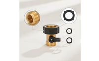Threaded Garden Hose Shut off Valve with Washers Leak-Proof Garden Hose Shut off Valve Easy to Use Heavy-Duty for Gardeners, Yard, Patio