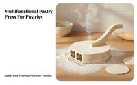 Wooden Dumpling Press Versatile Wooden Pastry Press Smooth Dumpling Wrapper Maker for Home Cooks, Beginners