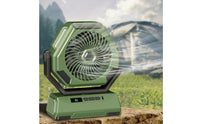 Portable Fan with Digital Display Rechargeable Fan with LED Light Compact Multi-Speed for Campers, Travelers, Camping, Bedside, Desk
