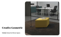 distinctive shapesShaped Upholstered Bench Comfortable Cushioning Waiting Room Seating Modern design Lobby Furniture Combinable Sections for Parents, Visitors, Customers, Reception Area, Shopping Mall