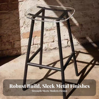 Transparent Highrear Stool Modern Minimalist design Bar Chair for Cafe, Adults