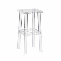 Clear Acrylic Stool Thickened Construction Transparent Stool Minimalist Design