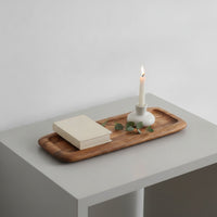 Acacia Wood Tray Rectangular Wooden Serving Platter Tray with Raised Edge for Hosts, Kitchen, Parties, Home