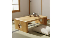 Multi-Use Solid Wood Tatami Table Stable Legs Tatami Tea Table Scratch Resistant House Furnishing Rounded Corners