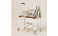 Two-Tier Storage Cart Rolling Cart Laundry Basket Heavy-Duty for Washroom
