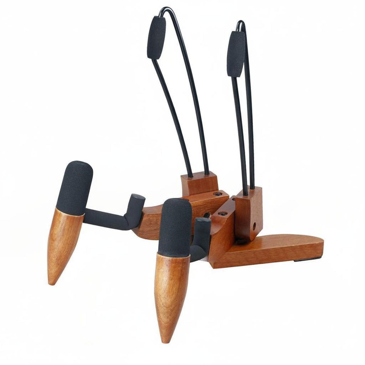 Anti-Scratch Padding Solid Wood Instrument Holder Universal Wooden Electric Guitar Stand Foldable Guitar Floor Stand for Musicians