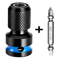 Multi-Function 1/2 Inch to 1/4 Inch Hex Adapter Secure Fit Quick Release Adapter Chuck Strong Grip Quick Release Chuck Converter Wear Resistant for Repair, Workshop, Construction