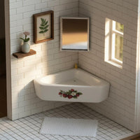 1:12 Scale Lavatory Model Realistic Design 1:12 Scale Lavatory Set Great Gift Miniature Toilet and Tub Set for Hobbyists, Collectors, Diorama Building