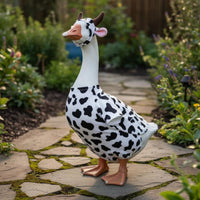 Includes Hat Cow Print Goose Shirt Funny Goose Outfit Cute Design Outdoor Decoration Gift Idea for Farmyard, Yard