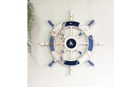Ship Wheel with Rope Nautical Ship Wheel Handcrafted Decor for Living Room
