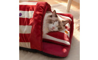 Cat Sleeping Bag Cuddly Cat Bed with Cushioned Soft Warm Burrow for Kittens, Small Pets, Living Room, Bedroom