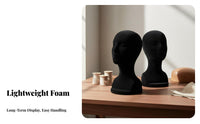 Flocked Foam Head Model Lifelike Shape Hairpiece Stand Head Multipurpose