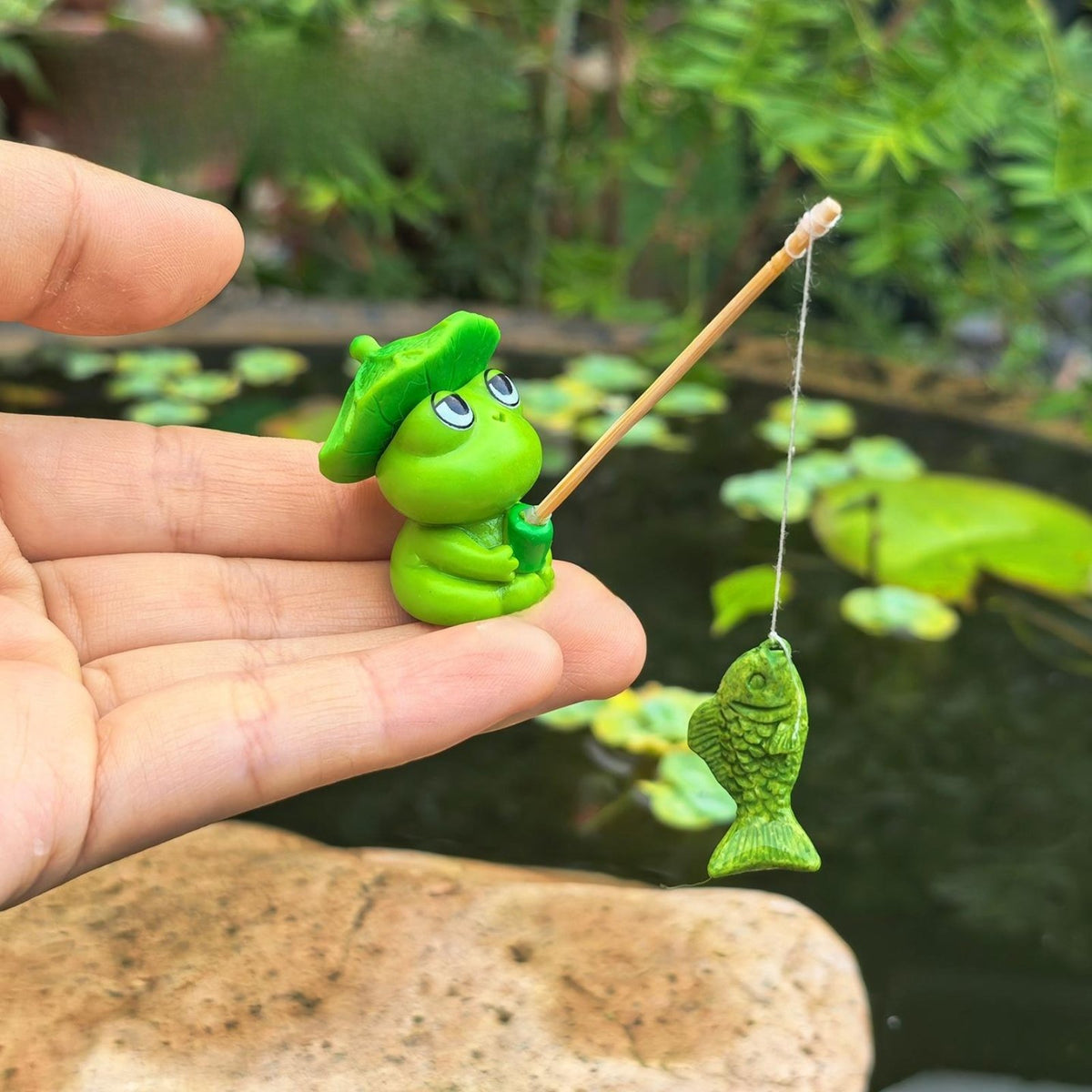 Resin panda figurine for aquarium