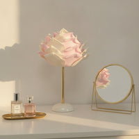 Floral Rose Table Lamp Corded Flower Table Lamp Elegant Warm for Bedside