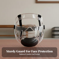 Thickened Material Taekwondo Face Mask Easy Installation Transparent Training Face Protector Anti-Strike Taekwondo Helmet Mask Breathable for Adults, Beginners