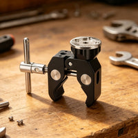 Locking Jaw Mount with T-Handle Adjustable Metal Camera Clamp Non-Slip for Content Creators
