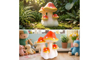 Mushrooms Garden Ornament Simulated Mushrooms Statue Cute for Courtyard