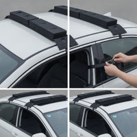 2 Pieces Universal Car Roof Soft Rack Padded Soft Roof Rack with Straps Sturdy Lightweight for Surfers