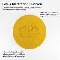 Round Meditation Cushion, Linen Prayer Mat, EPE Filling, Neo-classical, for Worship & Relaxation